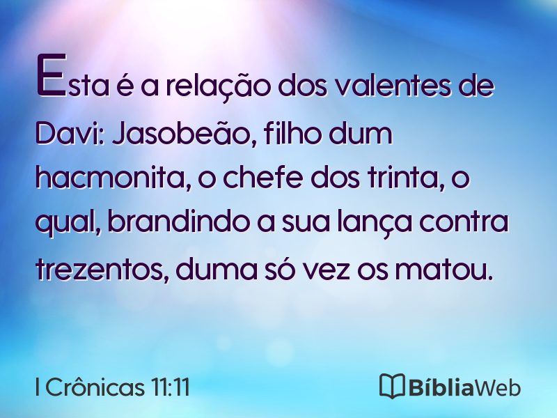 I Crônicas 11:11 em imagem para compartilhar