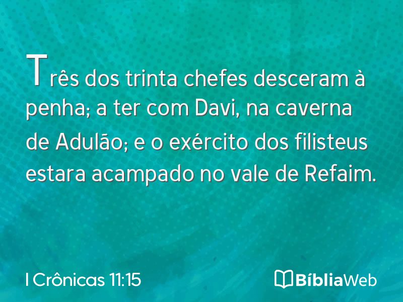 I Crônicas 11:15 em imagem para compartilhar