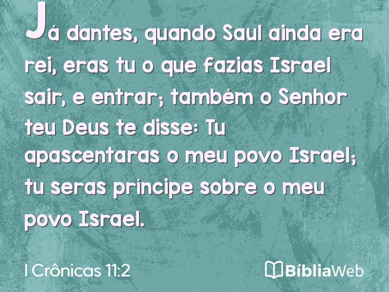 I Crônicas 11:2 em imagem para compartilhar