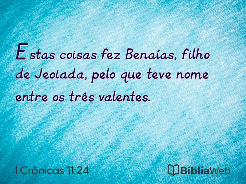 I Crônicas 11:24 em imagem para compartilhar
