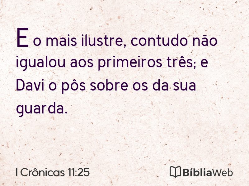 I Crônicas 11:25 em imagem para compartilhar