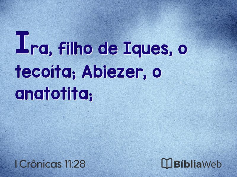 I Crônicas 11:28 em imagem para compartilhar