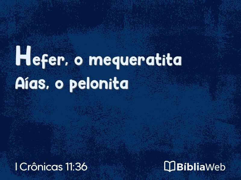 I Crônicas 11:36 em imagem para compartilhar