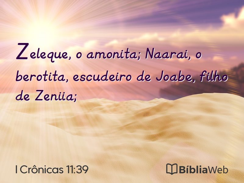 I Crônicas 11:39 em imagem para compartilhar