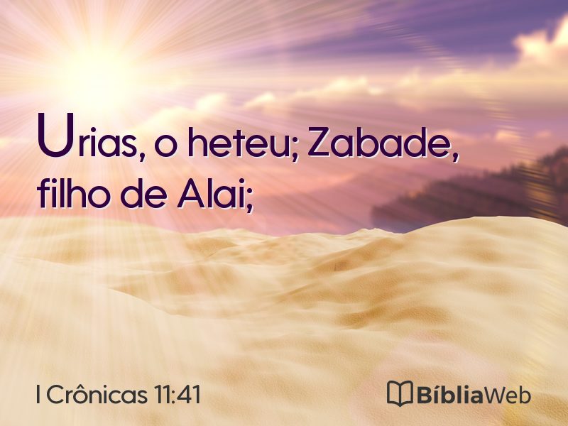 I Crônicas 11:41 em imagem para compartilhar