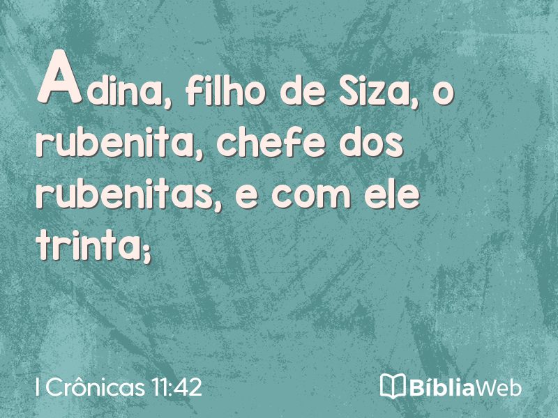 I Crônicas 11:42 em imagem para compartilhar