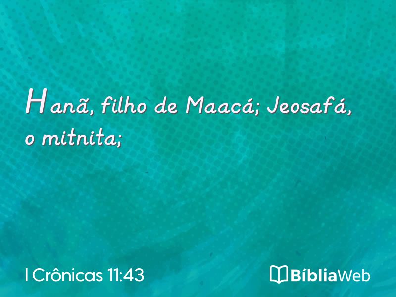 I Crônicas 11:43 em imagem para compartilhar