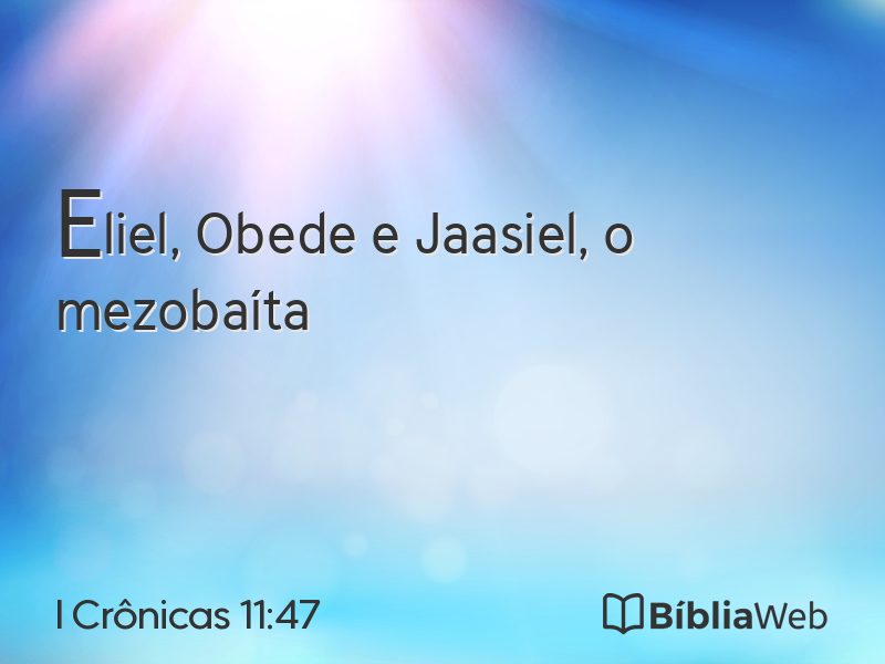 I Crônicas 11:47 em imagem para compartilhar
