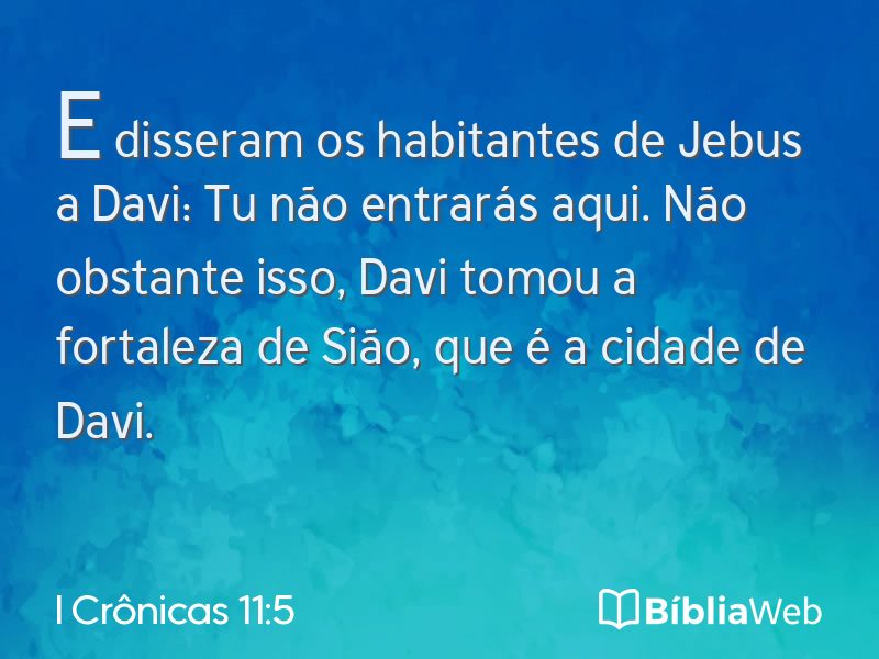 I Crônicas 11:5 em imagem para compartilhar