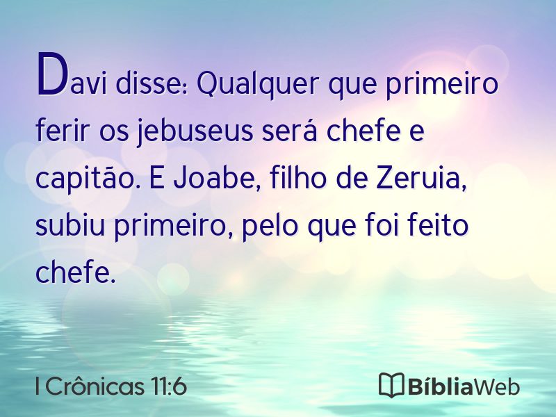 I Crônicas 11:6 em imagem para compartilhar