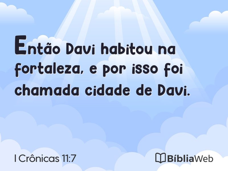 I Crônicas 11:7 em imagem para compartilhar