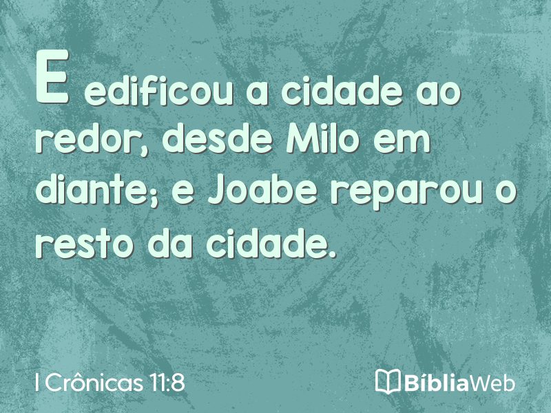 I Crônicas 11:8 em imagem para compartilhar