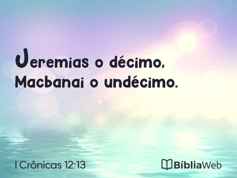 I Crônicas 12:13 em imagem para compartilhar