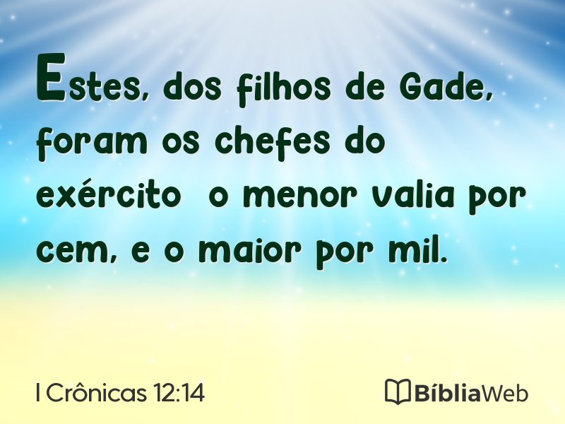 I Crônicas 12:14 em imagem para compartilhar