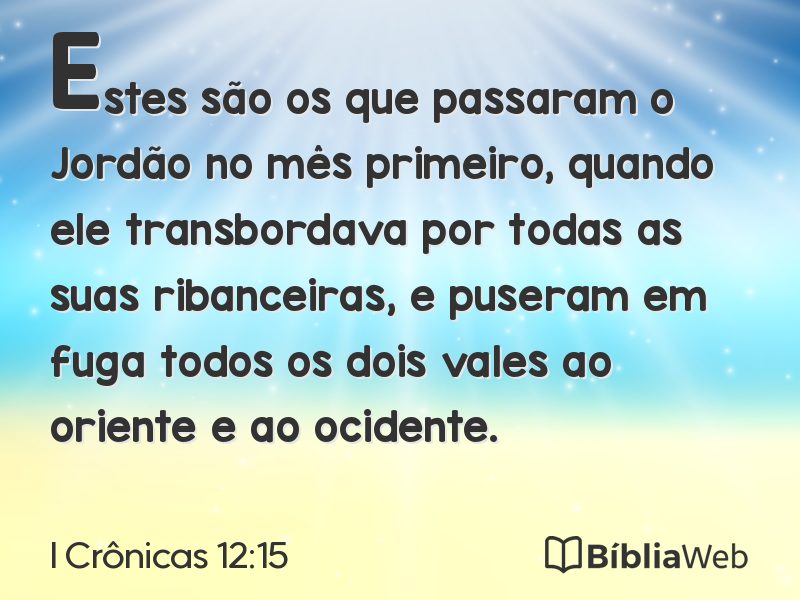 I Crônicas 12:15 em imagem para compartilhar