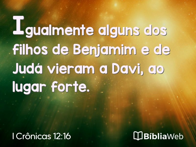 I Crônicas 12:16 em imagem para compartilhar