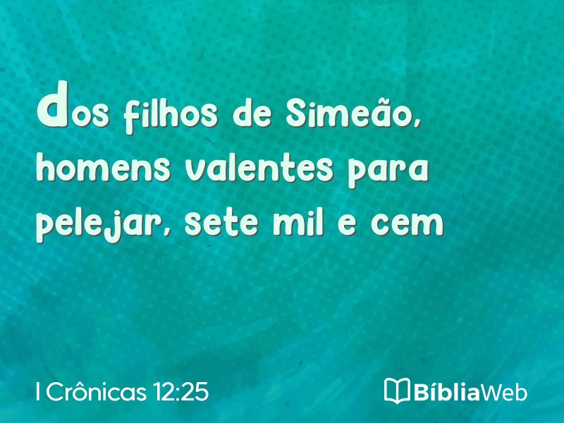 I Crônicas 12:25 em imagem para compartilhar