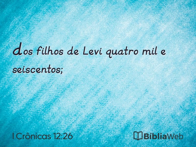 I Crônicas 12:26 em imagem para compartilhar