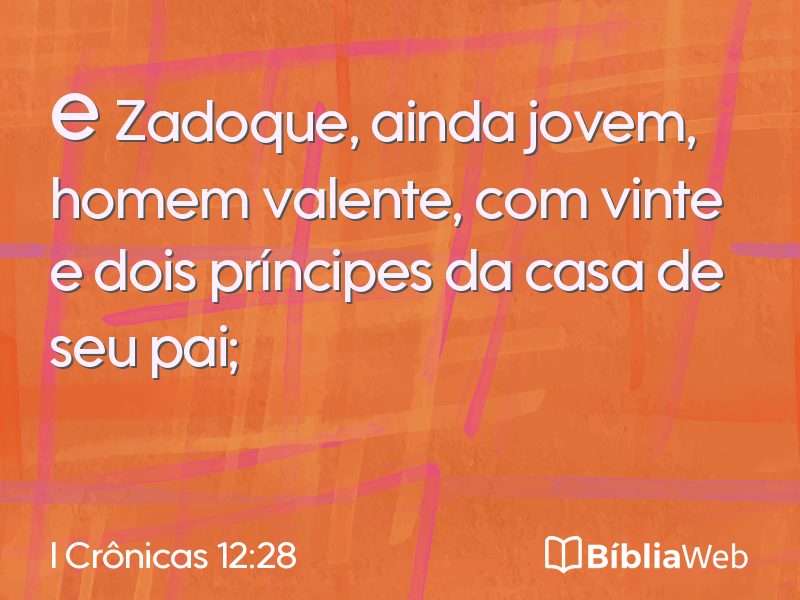 I Crônicas 12:28 em imagem para compartilhar