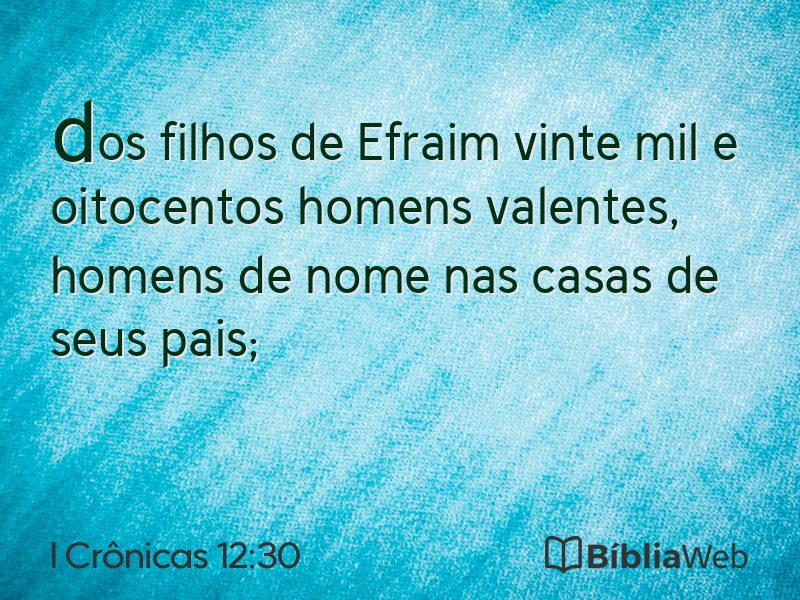 I Crônicas 12:30 em imagem para compartilhar