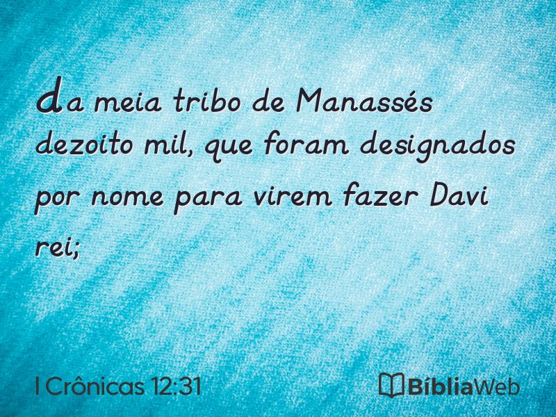I Crônicas 12:31 em imagem para compartilhar