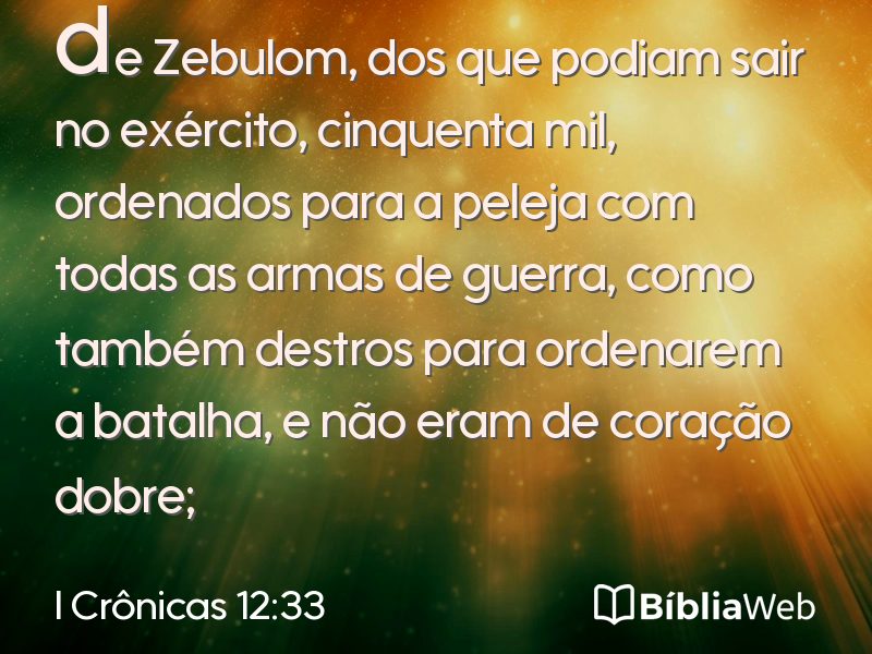 I Crônicas 12:33 em imagem para compartilhar