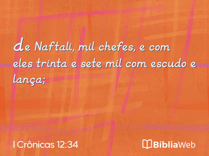 I Crônicas 12:34 em imagem para compartilhar