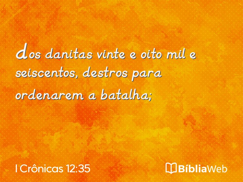 I Crônicas 12:35 em imagem para compartilhar