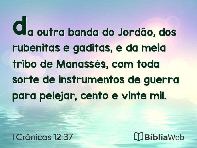 I Crônicas 12:37 em imagem para compartilhar