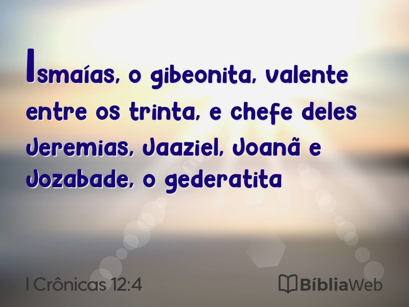 I Crônicas 12:4 em imagem para compartilhar