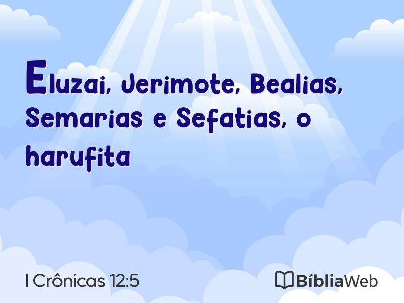 I Crônicas 12:5 em imagem para compartilhar