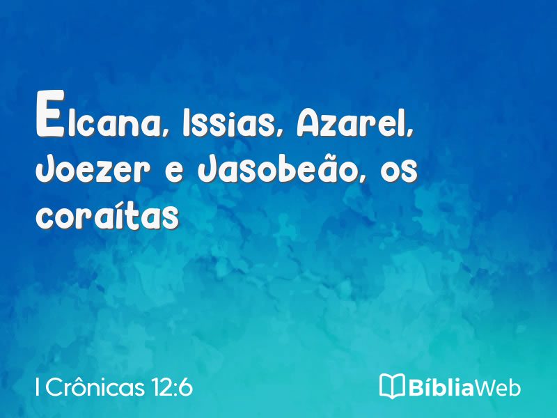I Crônicas 12:6 em imagem para compartilhar