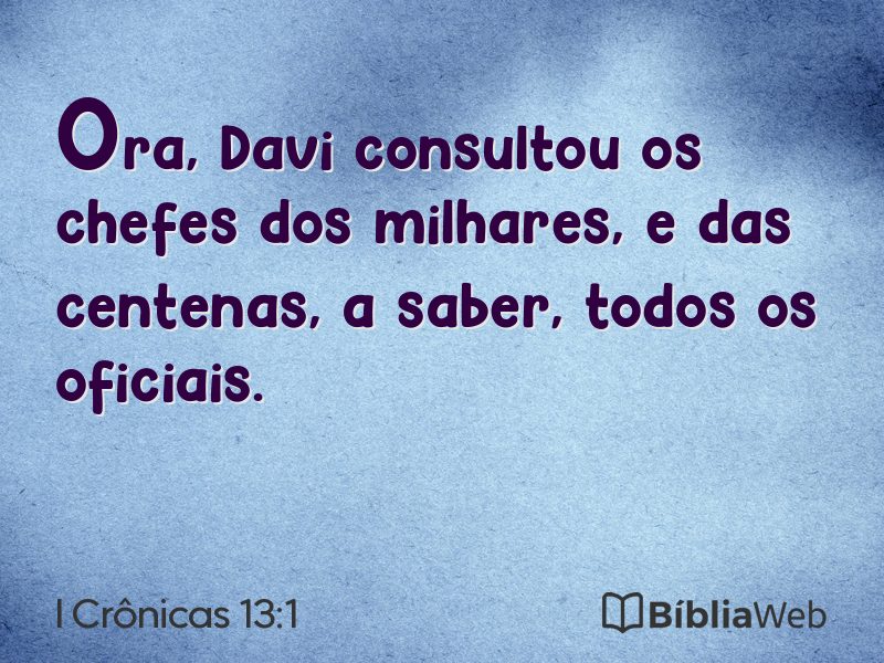 I Crônicas 13:1 em imagem para compartilhar