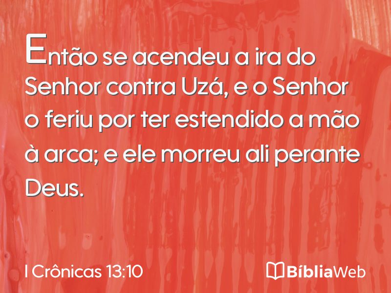 I Crônicas 13:10 em imagem para compartilhar