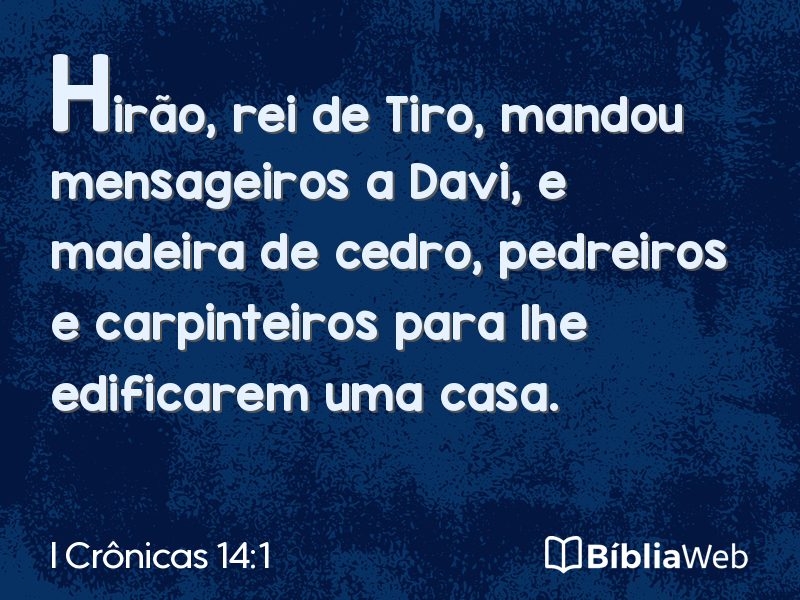 I Crônicas 14:1 em imagem para compartilhar