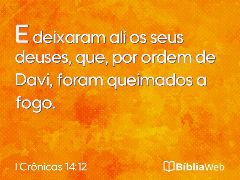 I Crônicas 14:12 em imagem para compartilhar