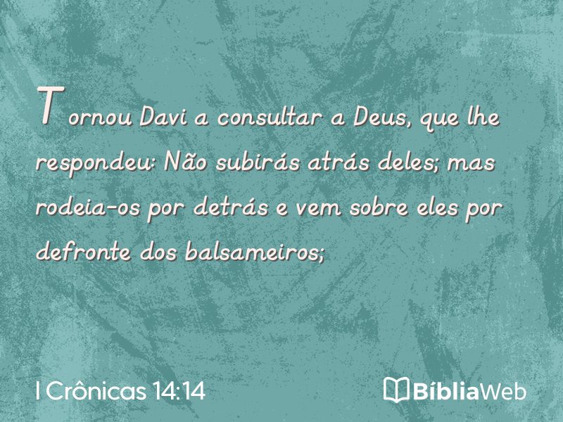 I Crônicas 14:14 em imagem para compartilhar