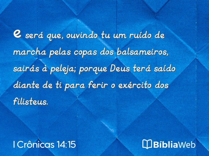 I Crônicas 14:15 em imagem para compartilhar