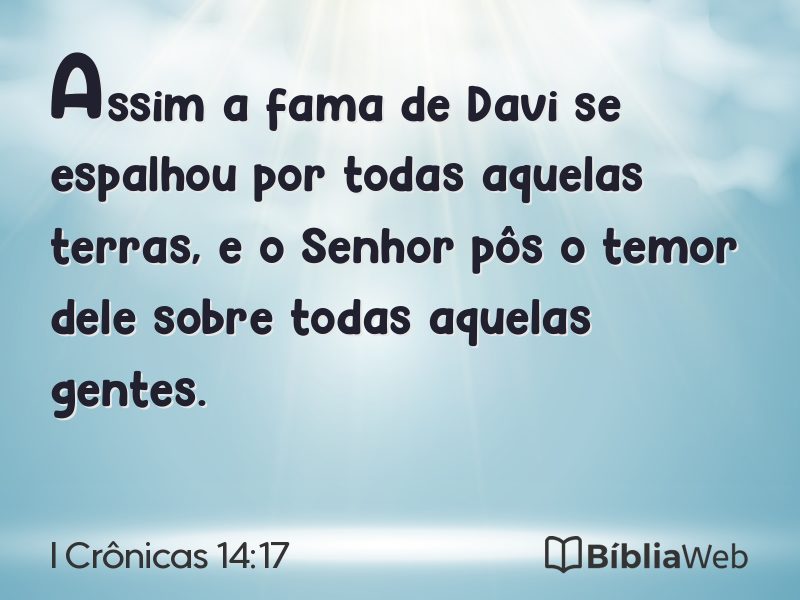 I Crônicas 14:17 em imagem para compartilhar