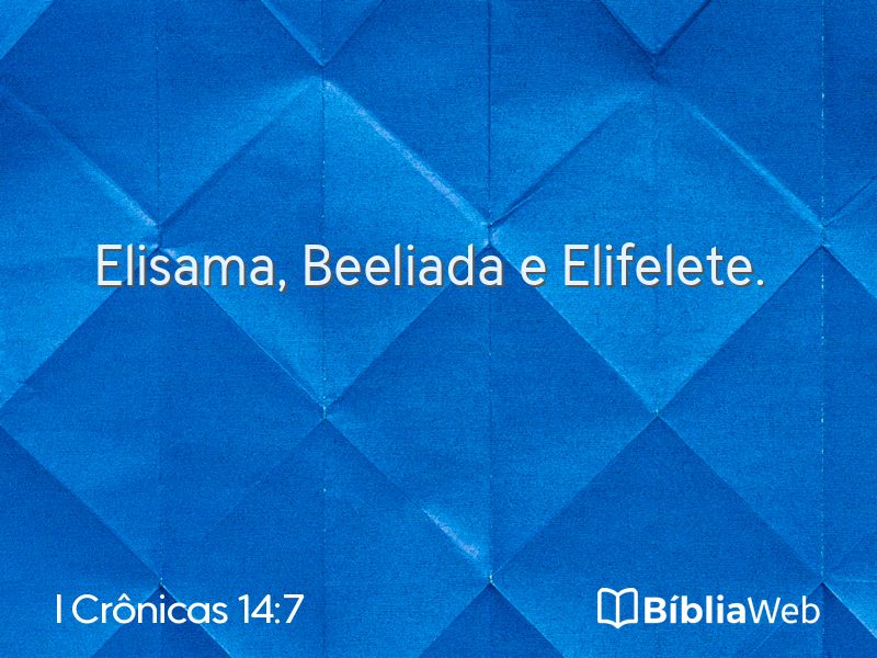 I Crônicas 14:7 em imagem para compartilhar