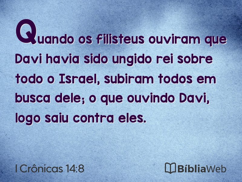 I Crônicas 14:8 em imagem para compartilhar
