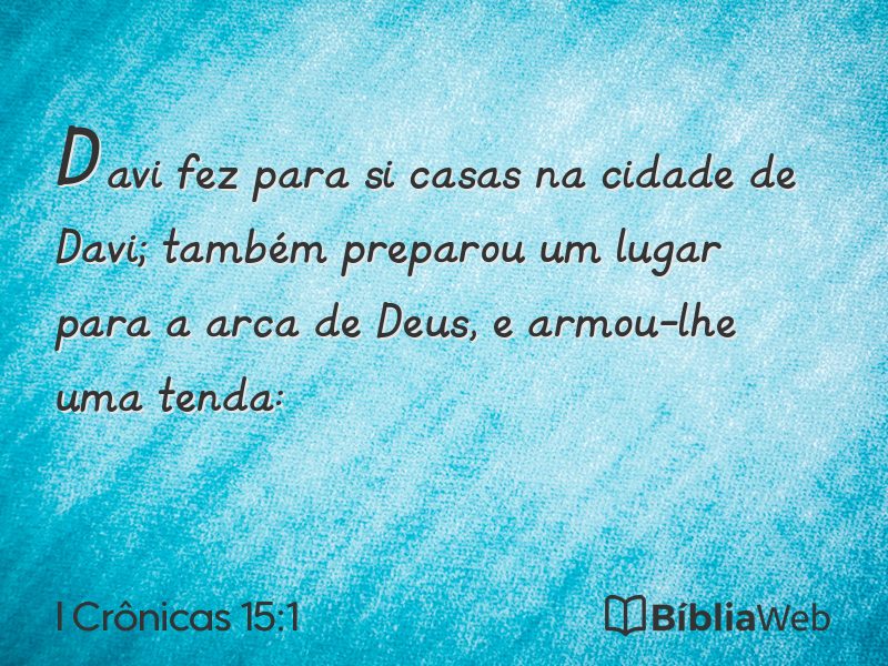 I Crônicas 15:1 em imagem para compartilhar