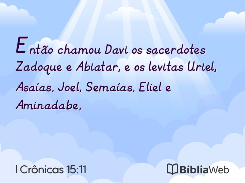 I Crônicas 15:11 em imagem para compartilhar