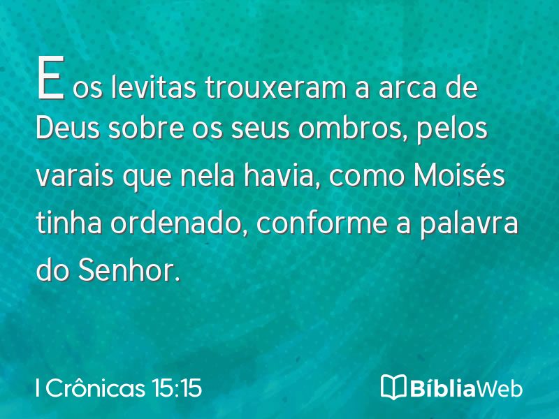 I Crônicas 15:15 em imagem para compartilhar