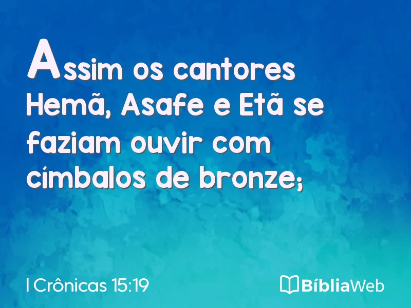 I Crônicas 15:19 em imagem para compartilhar
