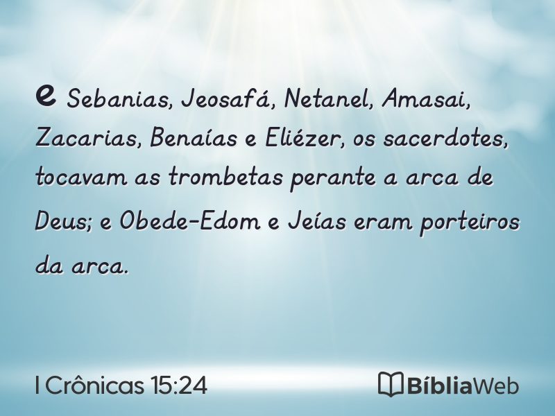 I Crônicas 15:24 em imagem para compartilhar