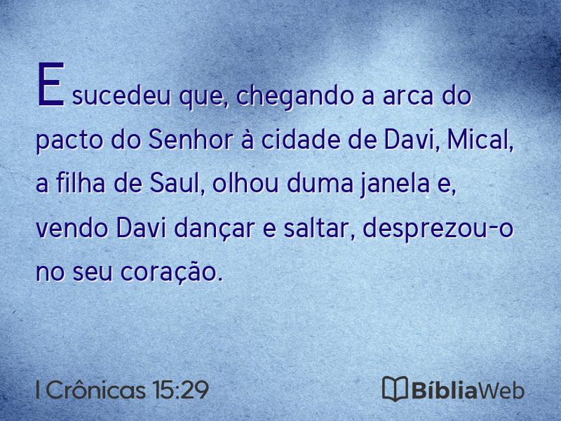 I Crônicas 15:29 em imagem para compartilhar