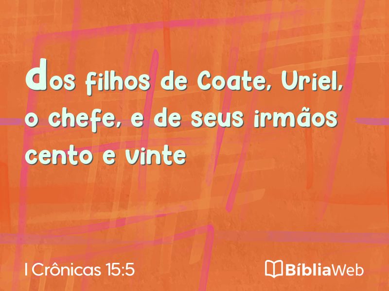 I Crônicas 15:5 em imagem para compartilhar