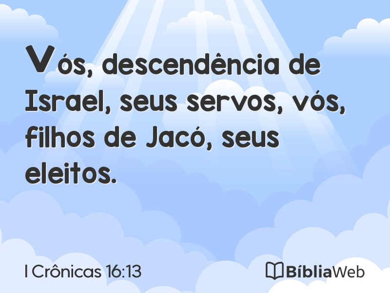 I Crônicas 16:13 em imagem para compartilhar