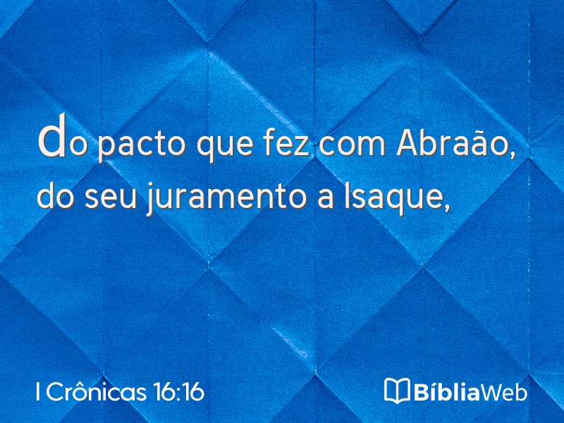 I Crônicas 16:16 em imagem para compartilhar